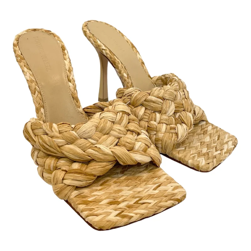 BOTTEGA VENETA/Heels/EU 40/CRM/STRAW WEAVED