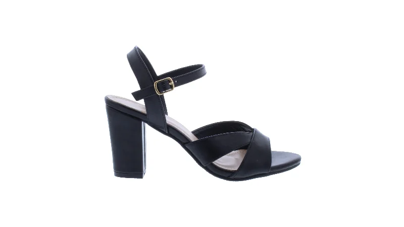 Women High Heel Sandal with Buckle Closure