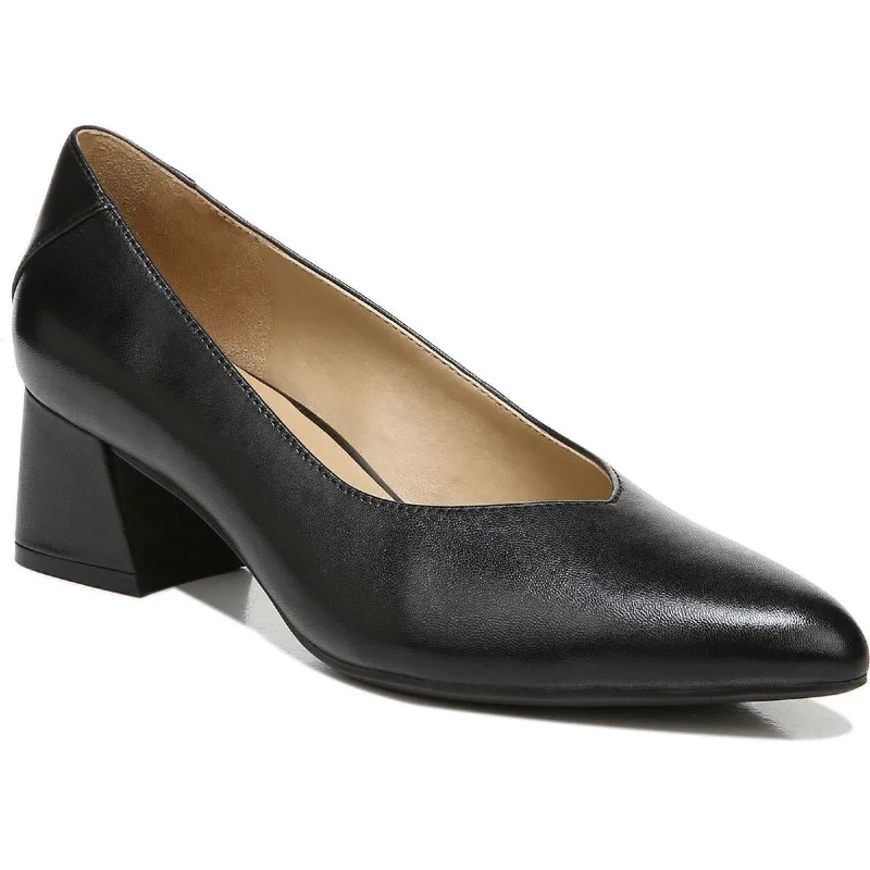 Malynn Womens Leather Pointed Toe Pumps