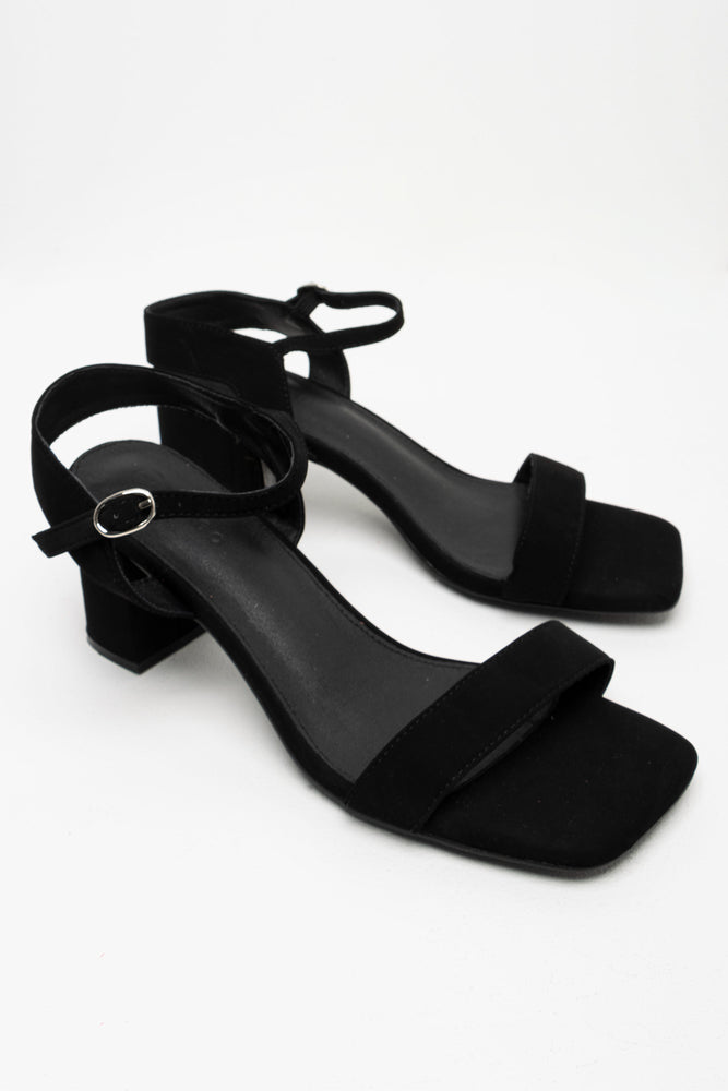 Block Heel Sandal Black