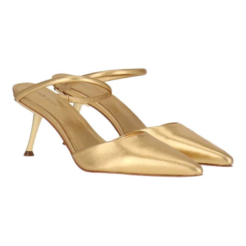 Cult Gaia Womens Gold Mule