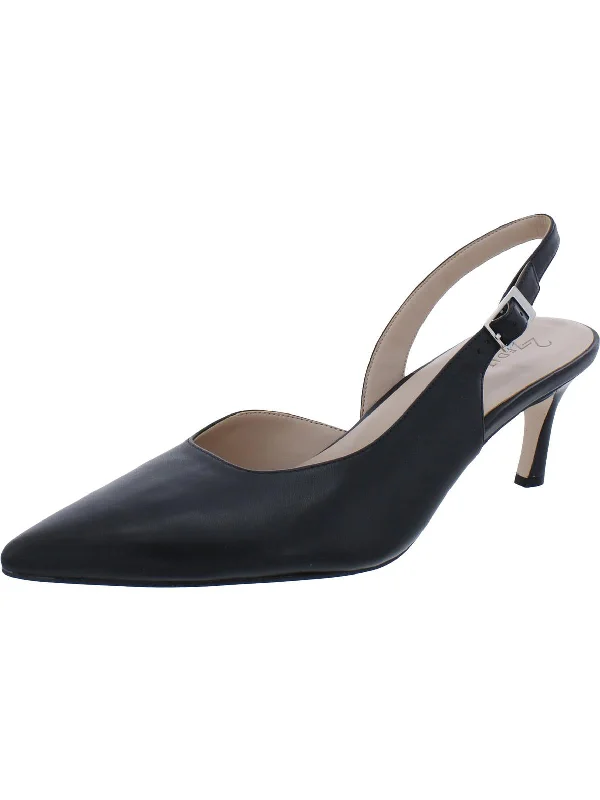 Felicia Womens Leather Slingback Pumps