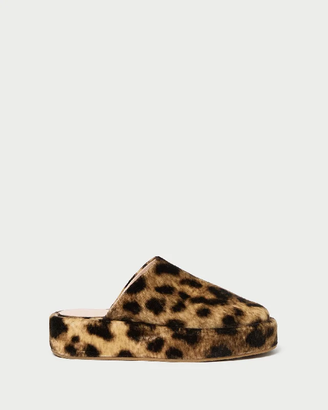 Haven Leopard Velvet Mule