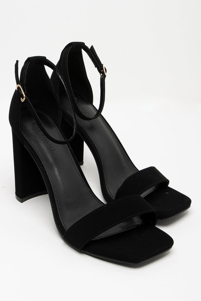 High Block Heel Sandal Black