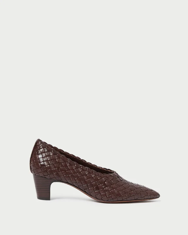 Maeve Espresso Woven Pump