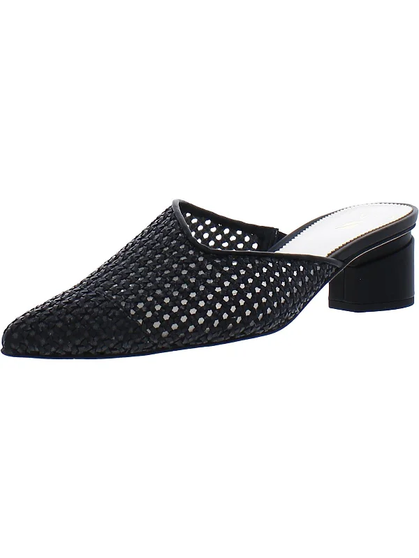 Visa Womens Faux Leather Slip-On Mules