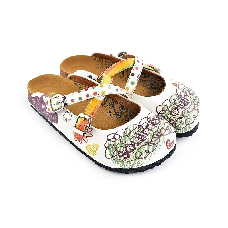 White Soulmate Clogs WCAL136