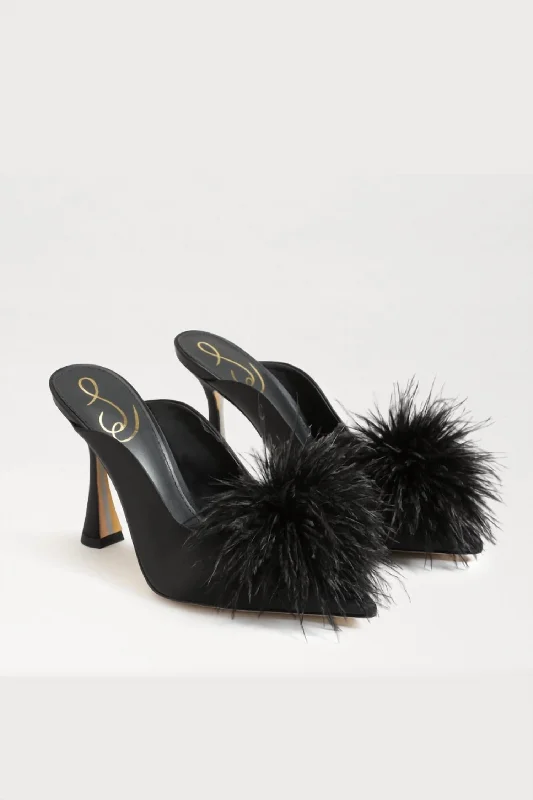 Women's Anthony Mule Pump In Black Satin