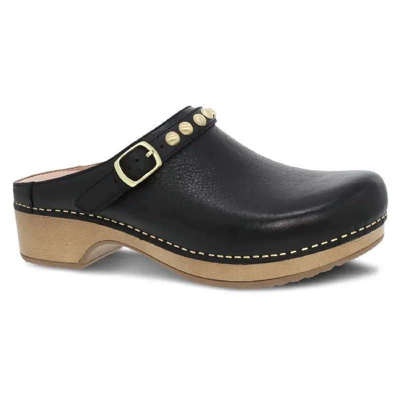 Women's Britton Studded Convertible Mule In Black Tumbled